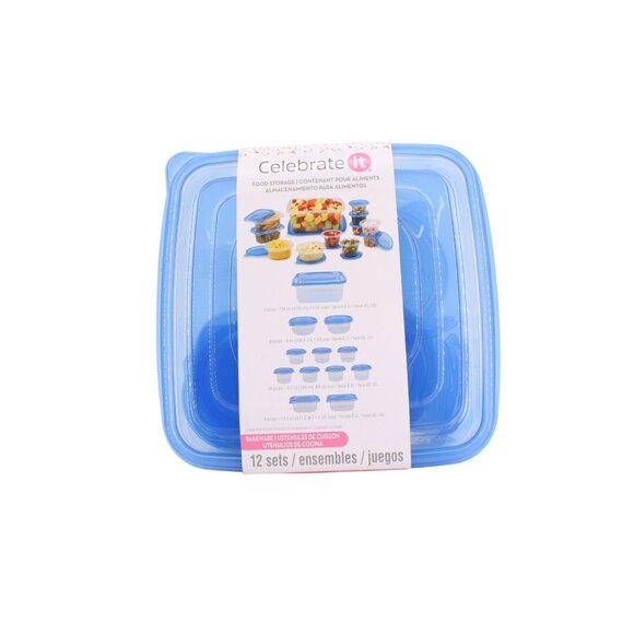 Celebrate It Tupperware (Blue) Food Storage 12 Sets - Picture 2 of 4